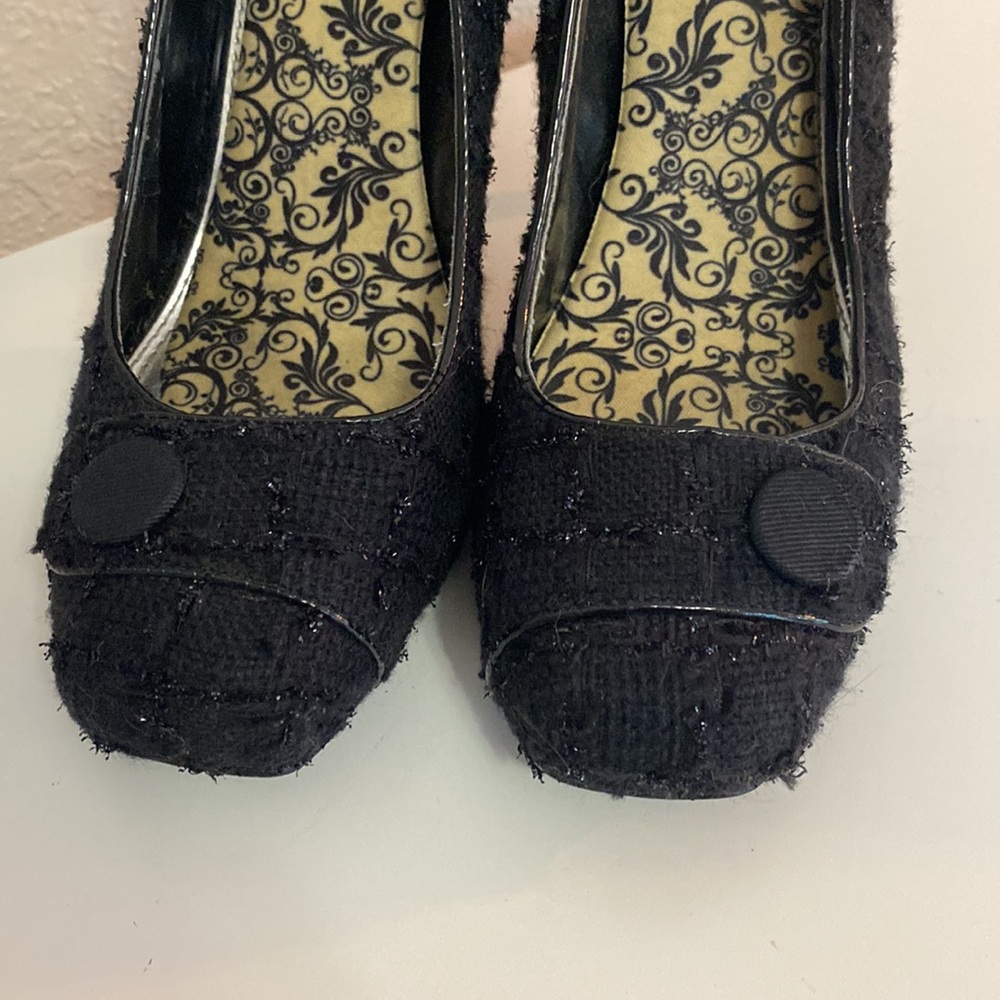 Black tweed White House black market heels 7.5 - Picture 2 of 4